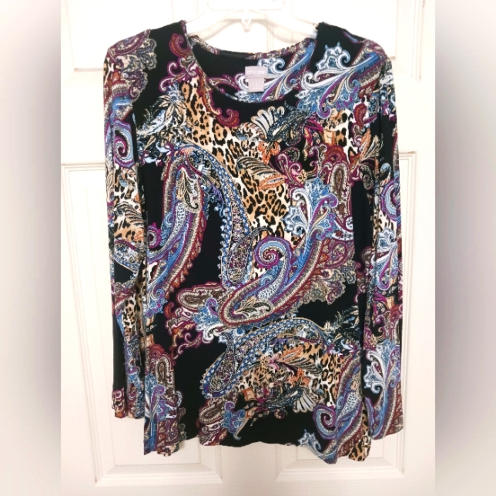 Chico's Blouse Size 2 Multi-Colored